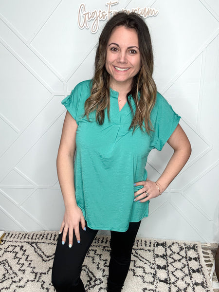 Dear Scarlett Lizzy Short Sleeve in Emerald