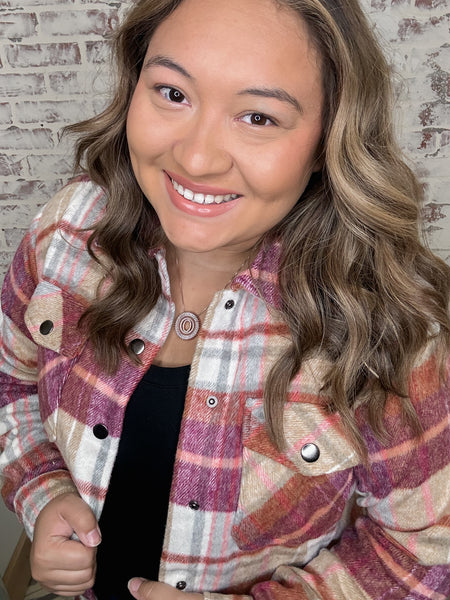 Sunset Plaid Norah Plaid Shacket