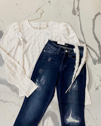 Pleated Puff Ivory