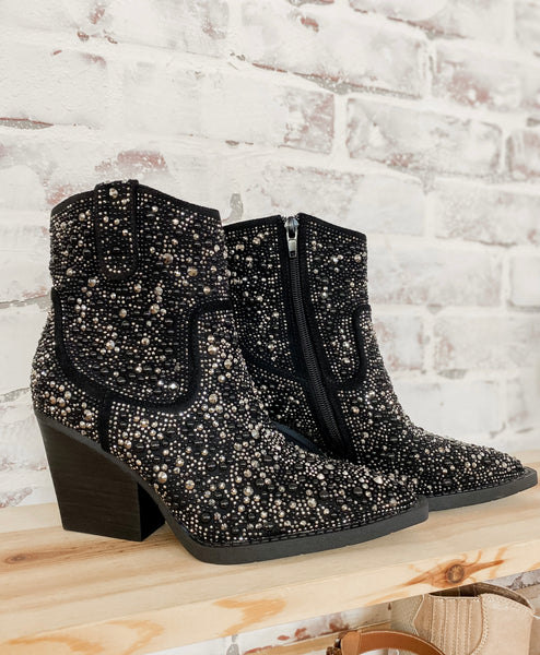 Kady Pearl Blingin Bootie Black