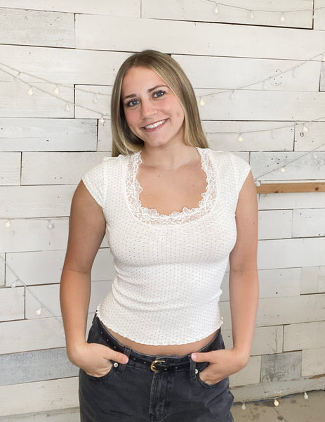 Polka Dot Lace Trim