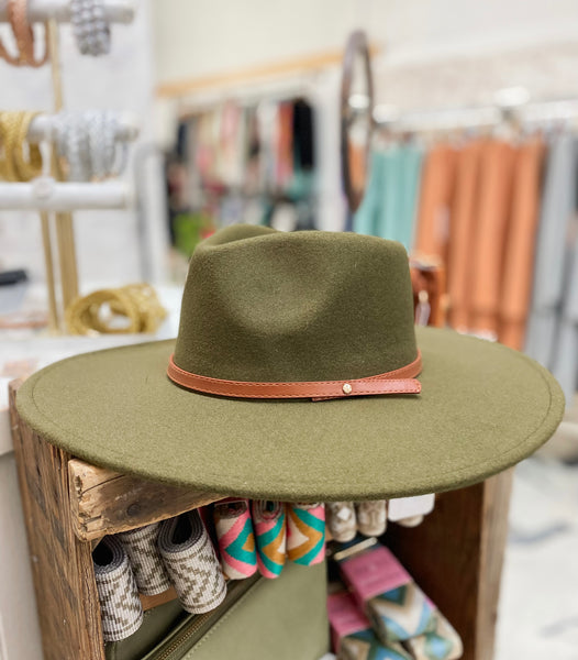 Teardrop Fedora Olive
