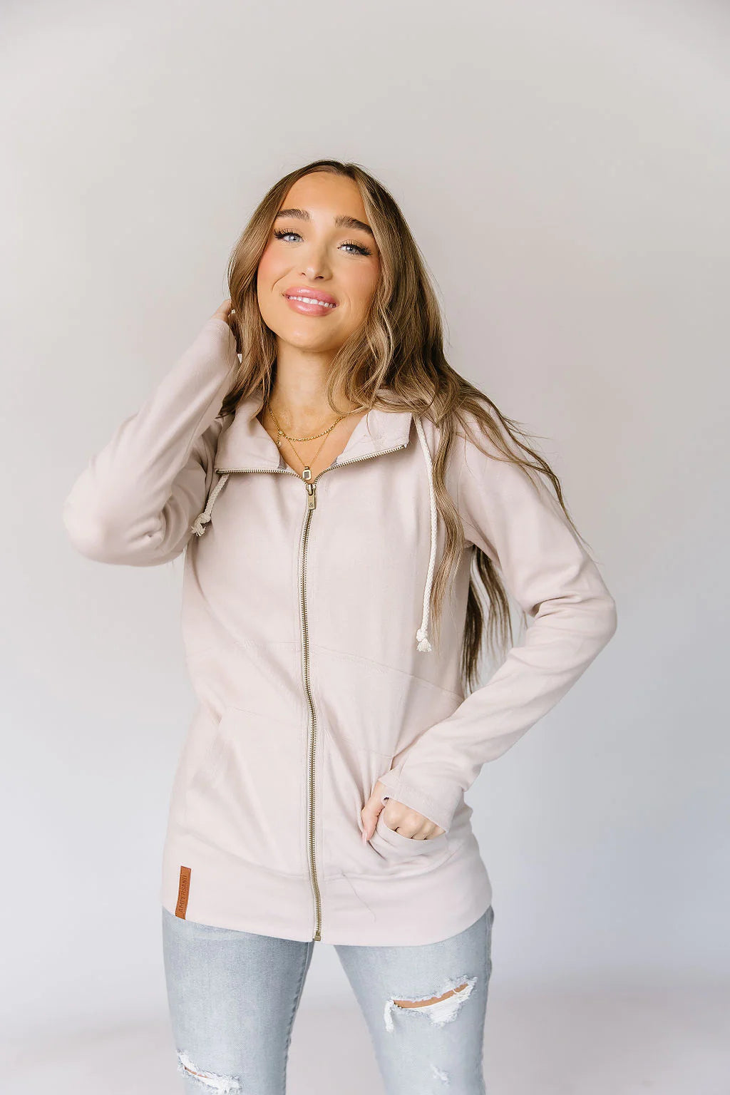 Ampersand Ave Dove Full Zip