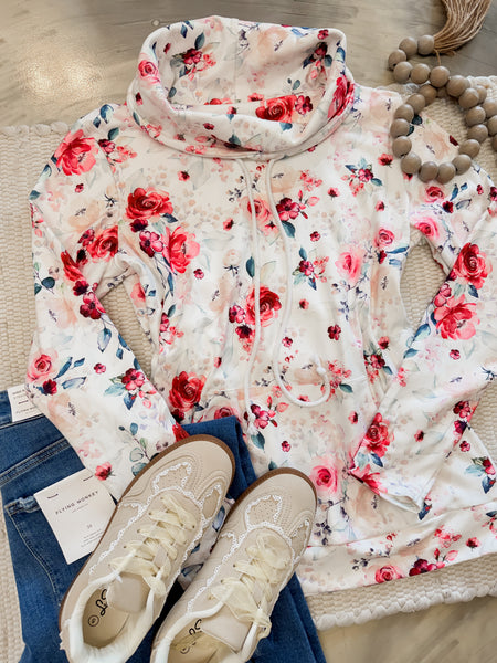 Michelle Mae Soft Funnel Neck Pink Bloom