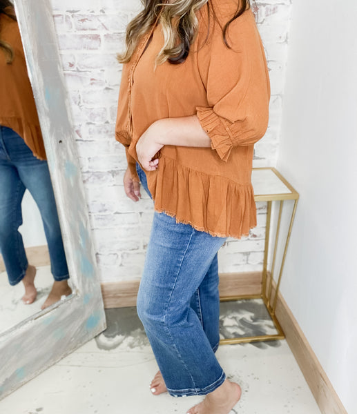 Judy Blue Can't Live Without Them HW Vintage Wash Crop Wide Leg