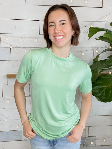 Michelle Mae Blair Short Sleeve Top in Sage