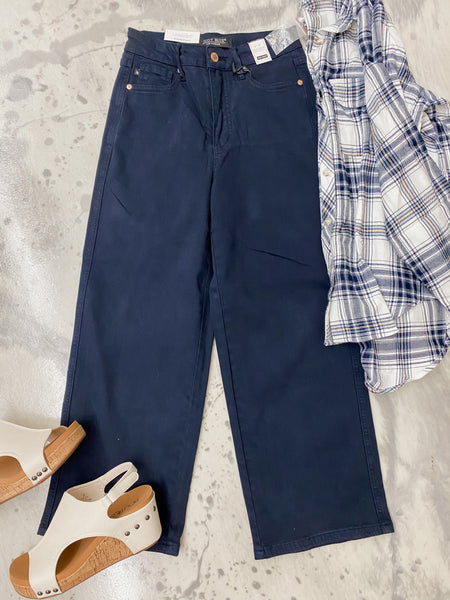Judy Blue HW Tummy Control Navy Crop
