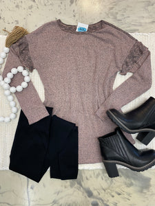 Melange Waffle Sweater