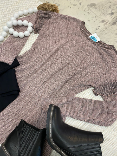 Melange Waffle Sweater