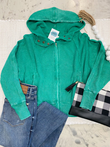 Waffle Mineral Wash Jacket
