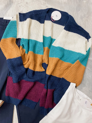 Colorblock Fall Cardigan