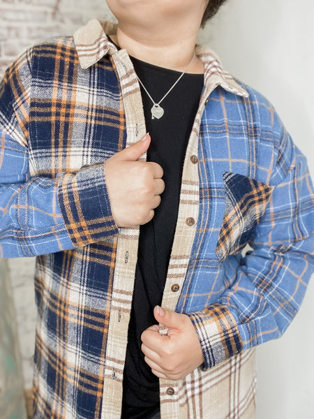 Mixed Midi Shacket