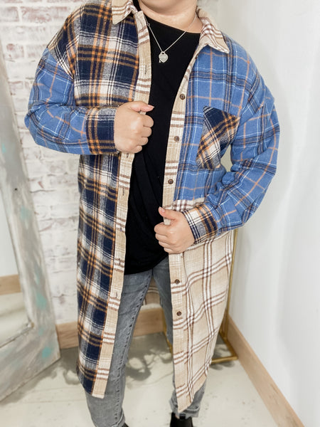 Mixed Midi Shacket