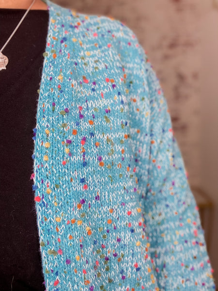 Confetti Cardigan in Teal