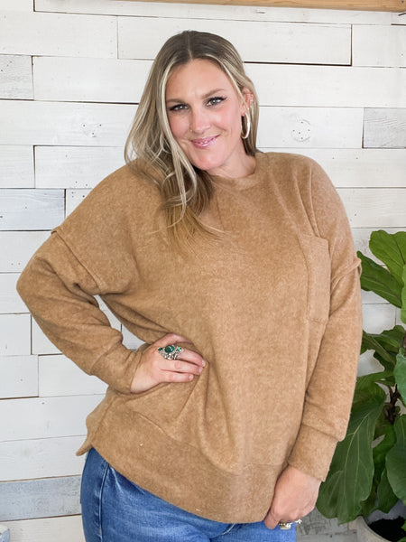 Brushed Melange Oversized Sweater Fall Colors