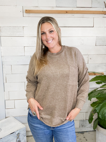 Brushed Melange Oversized Sweater Fall Colors