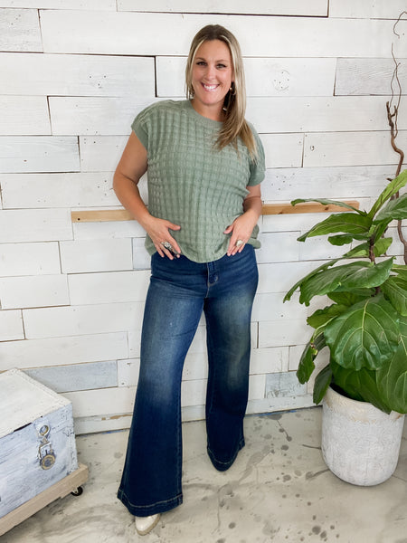 Judy Blue Retro Wide TC Front Welt Pockets