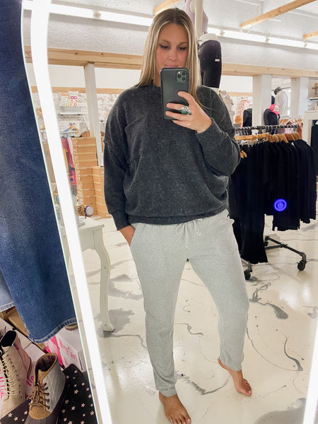 Michelle Mae Corrine Joggers in Light Grey