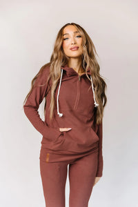Ampersand Ave Performance Fleece HalfZip Mahogany