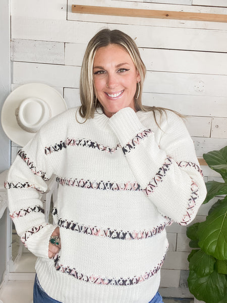 Ivory Path Connection Sweater