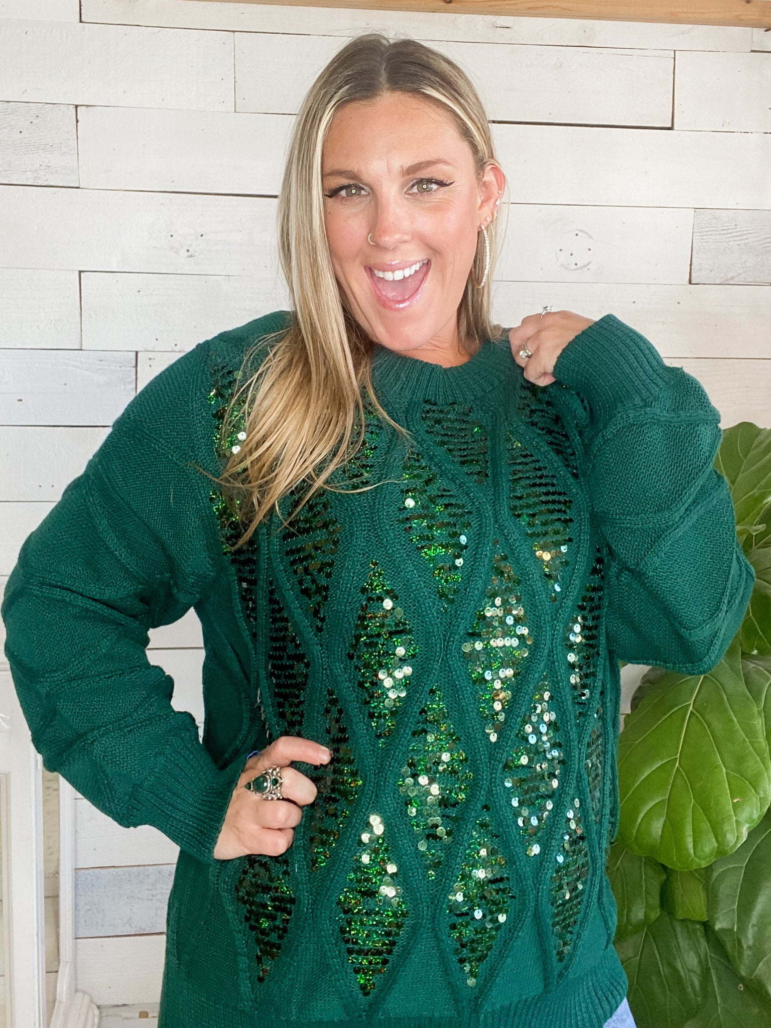 Galore Green Sweater