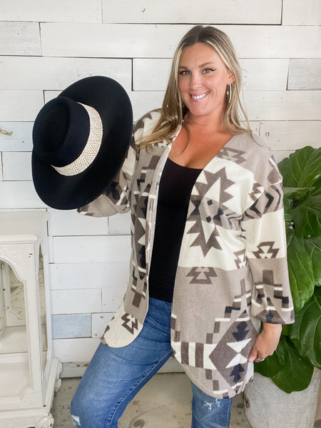 Cardigan Aztec Print