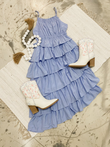 Not so Blue Midi Dress