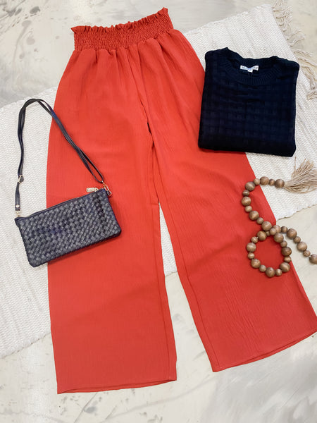 Michelle Mae Presley Palazzo Pants in Brick