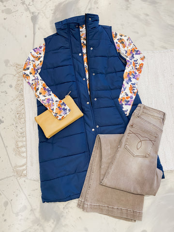 Michelle Mae Harlow Vest in Navy