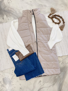 Michelle Mae Harlow Vest in Latte