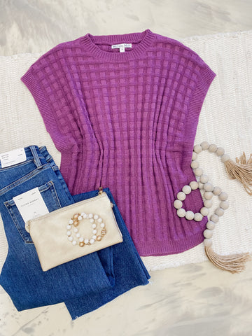 Michelle Mae Kelly Top in Plum