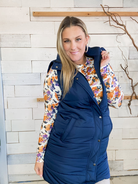 Michelle Mae Harlow Vest in Navy
