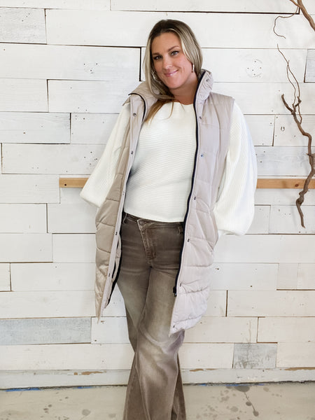 Michelle Mae Harlow Vest in Latte