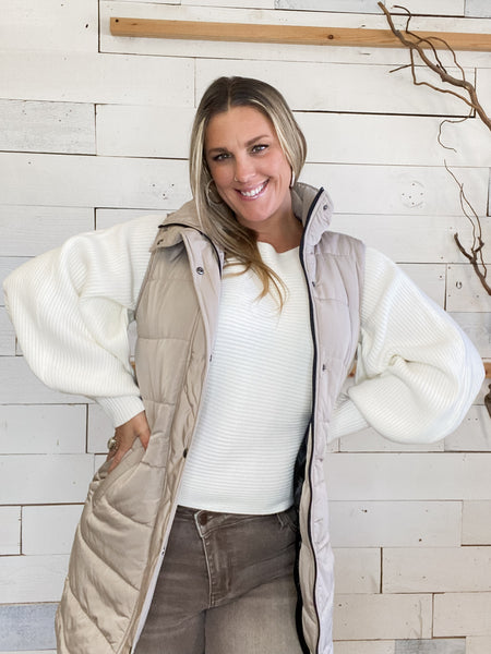 Michelle Mae Harlow Vest in Latte