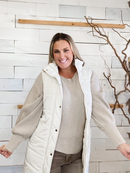 Michelle Mae Harlow Vest in Ivory