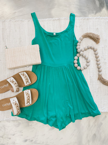 Zenana Tank Romper Green