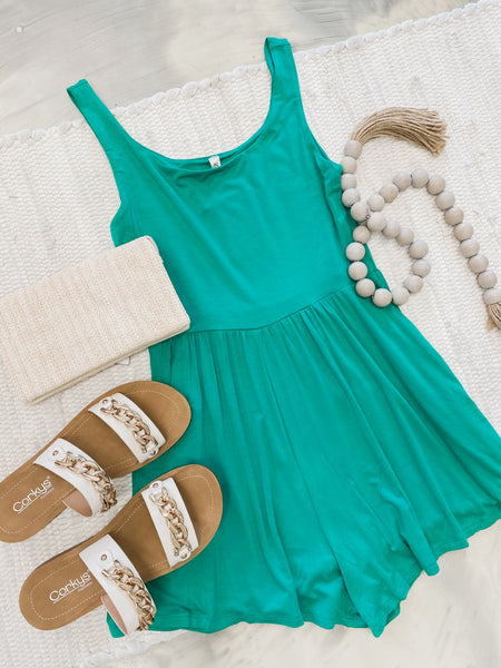 Zenana Tank Romper Green