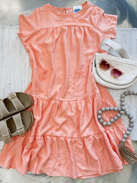 Babydoll Linen Pocket Dress