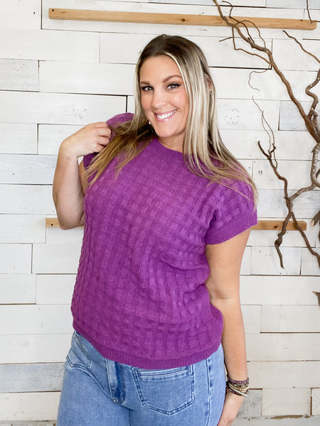 Michelle Mae Kelly Top in Plum