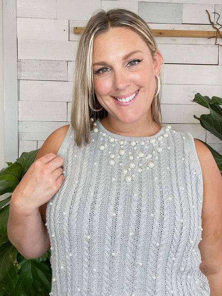 Pretty In Pearl Sweater Tank