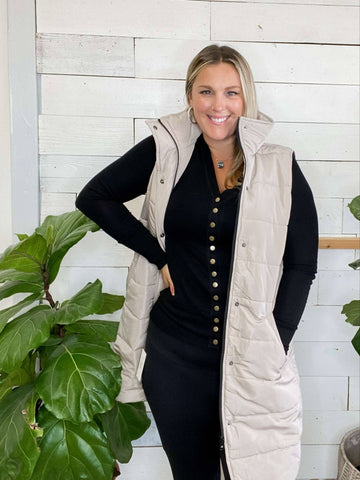 Michelle Mae Harlow Vest in Latte