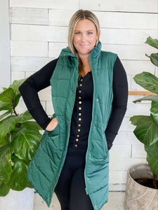 Michelle Mae Harlow Vest in Hunter Green