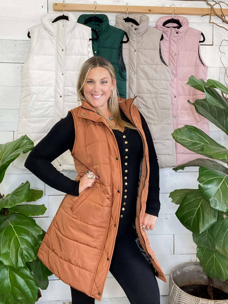 Michelle Mae Harlow Vest in Cinnamon