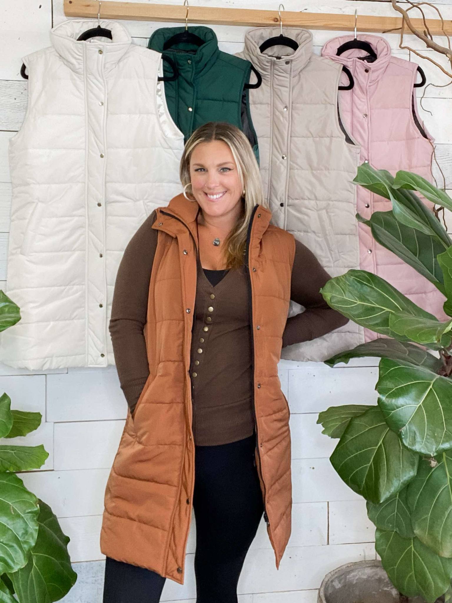 Michelle Mae Harlow Vest in Cinnamon