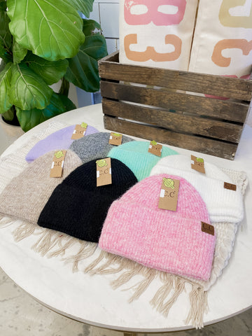 CC Beanie Mohair Wide Cuff