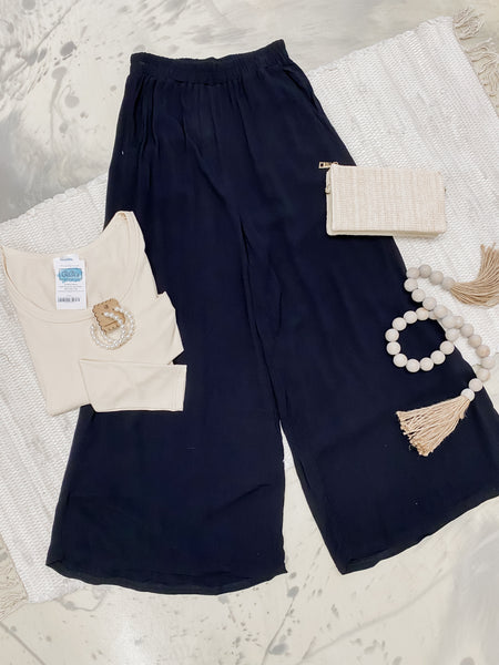 Woven Wide Leg Pants