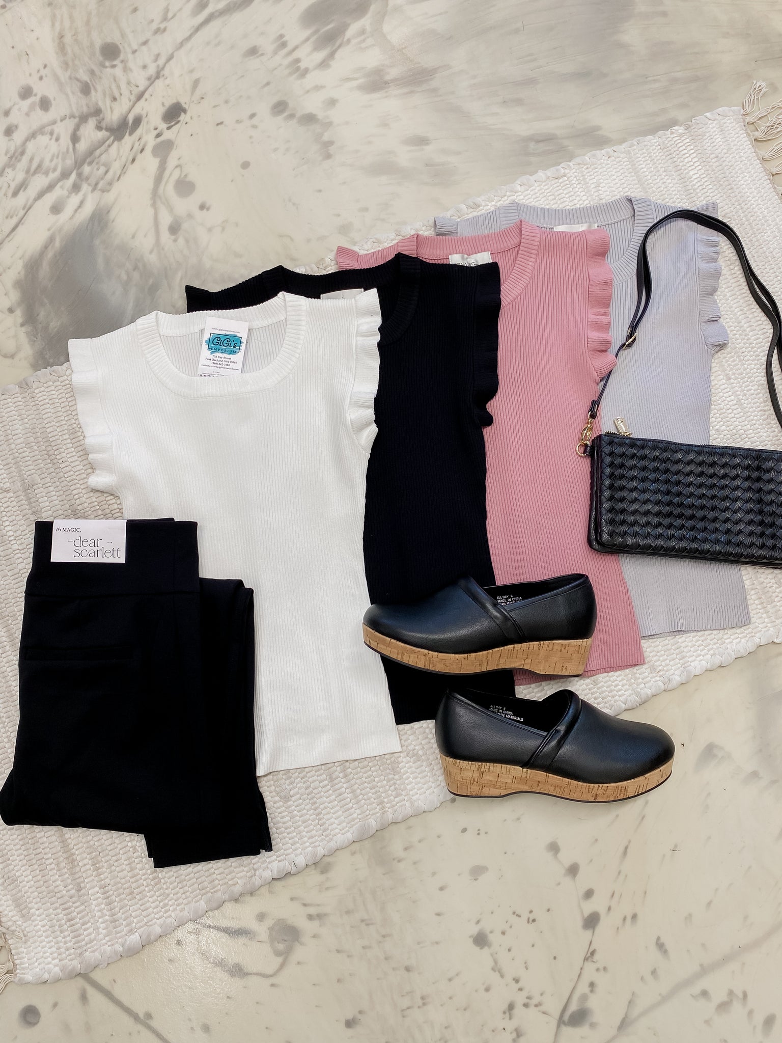 Ribbed Ruffle Top