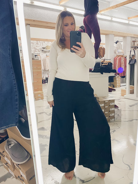 Woven Wide Leg Pants