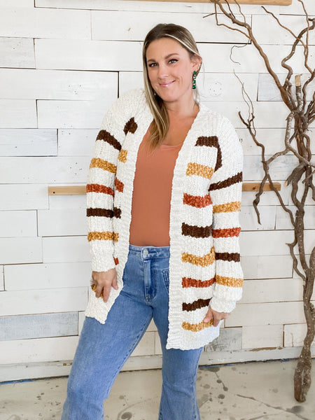 Michelle Mae Fall Stripe Cardigan