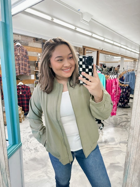 Ampersand Ave Sage Green Bomber